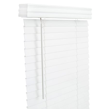 Living Accents Living Accents Faux Wood 2 in. Blinds 72 in. W X 60 in. H White Cordless FAX7260WH